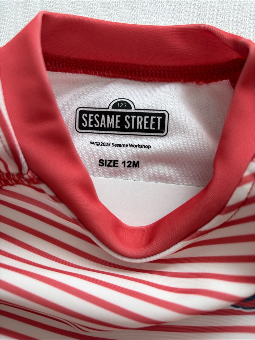 Sesame Street Elmo Red & White Striped Rashguard with Bottoms
NWT 12m - Picture 4 of 4